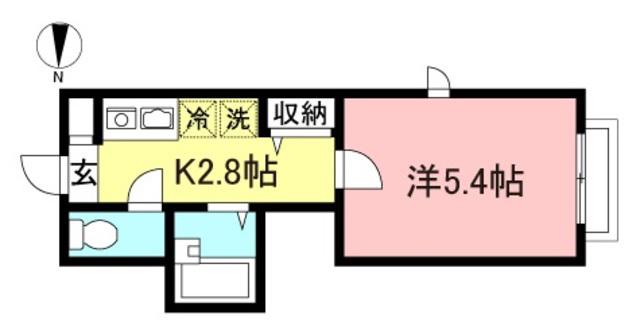 コーポ桜上水(1K/1階)の間取り写真