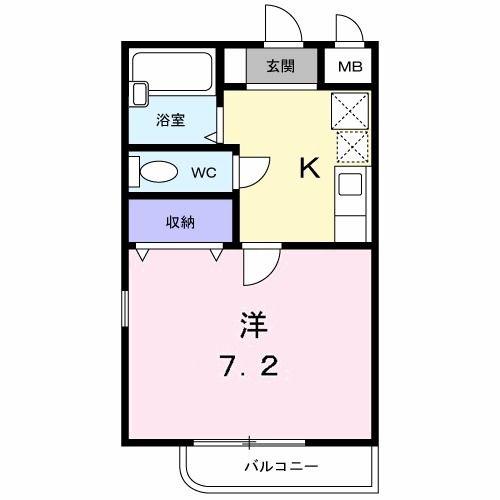 エクレール(1K/3階)の間取り写真