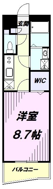 クーチャ万願寺(1K/2階)の間取り写真