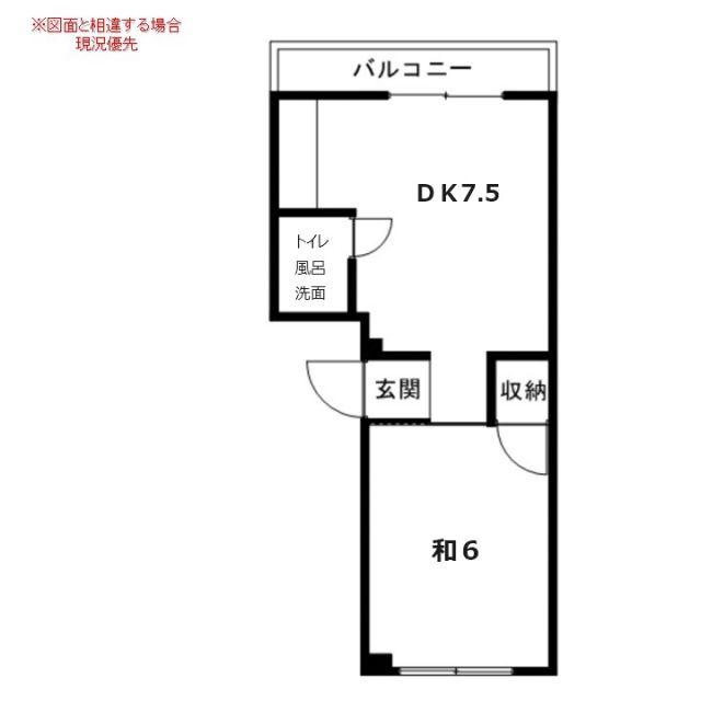 コーポ三宅(1DK/2階)の間取り写真