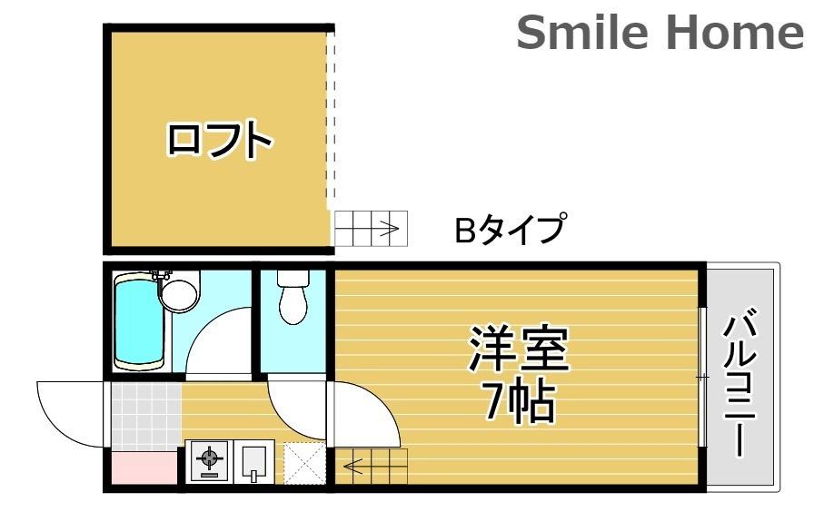 アベニュー西住之江(1K/5階)の間取り写真