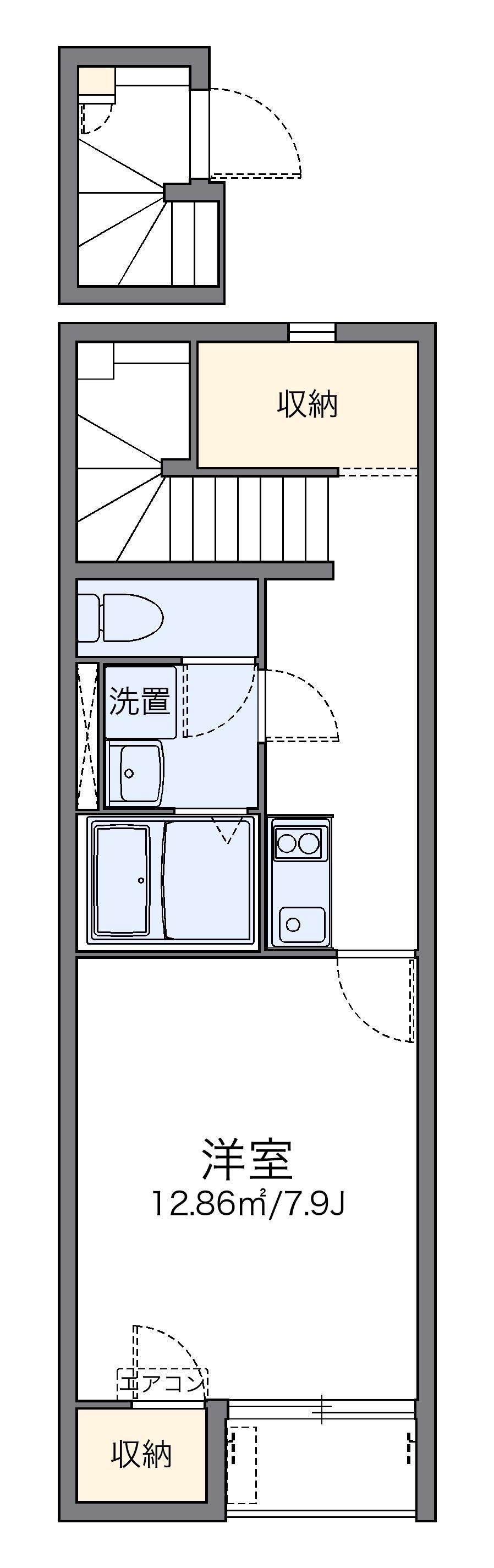 レオネクスト六甲篠原(1K/2階)の間取り写真