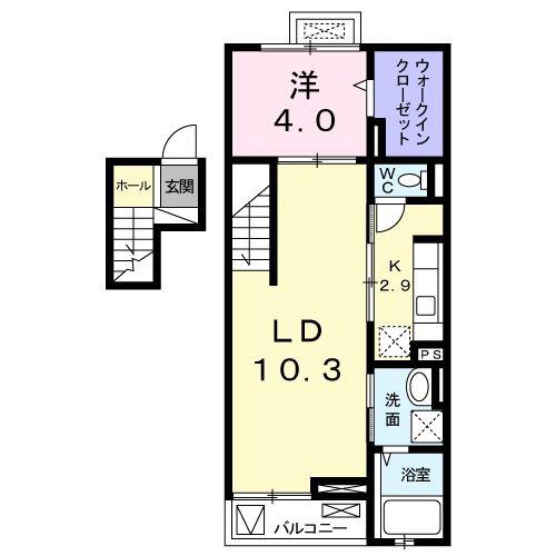 クリアネス コート(1LDK/4階)の間取り写真