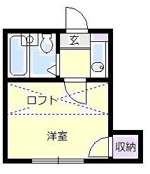レジデンス平塚(1K/2階)の間取り写真