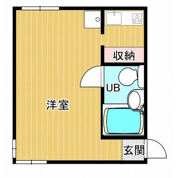 フラッツ塚口(ワンルーム/2階)の間取り写真