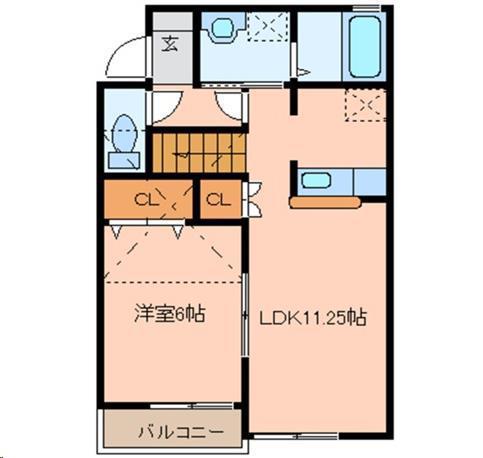 カサグランデ壱番館(1LDK/1階)の間取り写真