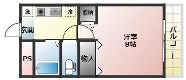 アーバンコートBANII(1K/1階)の間取り写真