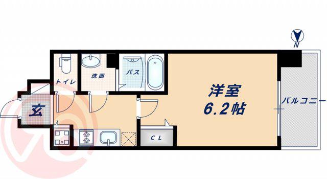 プレサンス難波セレクト(1K/5階)の間取り写真