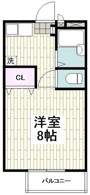 ソレイユ湘南(1K/1階)の間取り写真