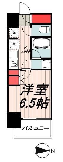 パークアクシス木場(1K/13階)の間取り写真