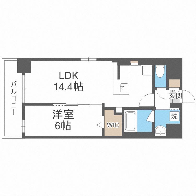 ディアコートオリヴィエ(1LDK/10階)の間取り写真