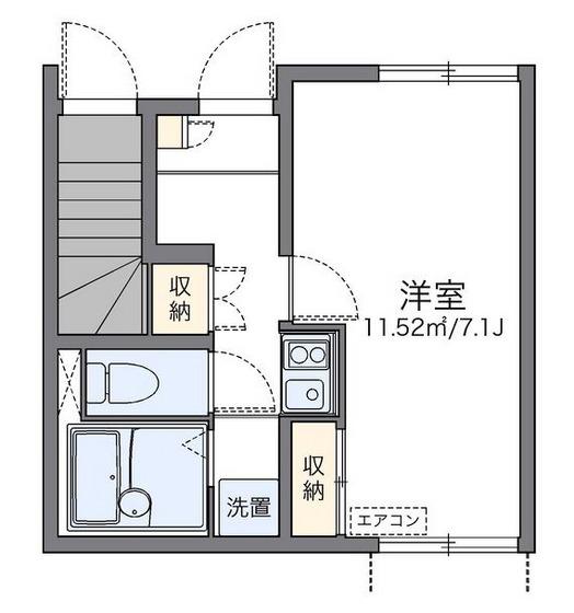 レオネクストマールフ(1K/1階)の間取り写真