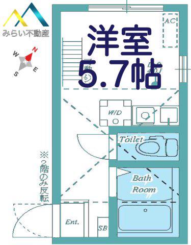 メゾンフィエールスタリー(ワンルーム/1階)の間取り写真