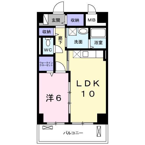 グラン・シュトラーセU21(1LDK/5階)の間取り写真