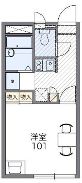 レオパレスくすの木II(1K/1階)の間取り写真