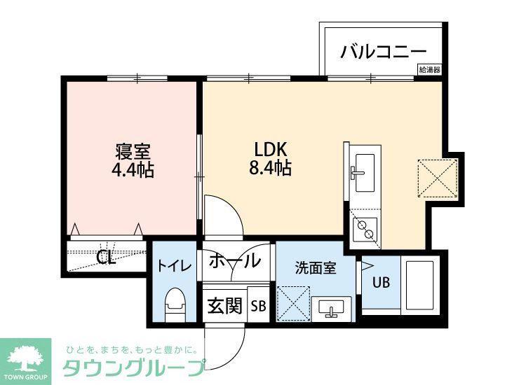 COCO川越(1LDK/2階)の間取り写真