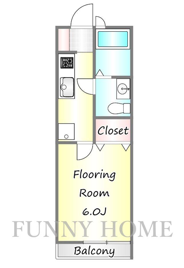 フォーレスト三軒茶屋(1K/2階)の間取り写真