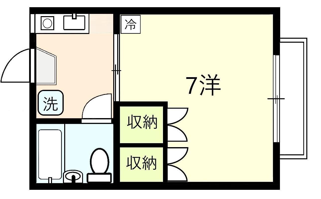 MANSIONM(1K/2階)の間取り写真