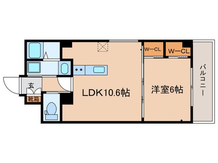 LUMIERE OJI(1LDK/4階)の間取り写真