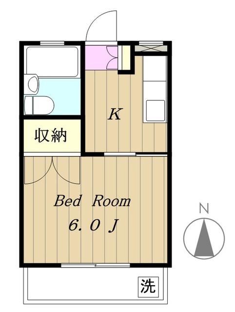 メゾン生沼(1K/3階)の間取り写真