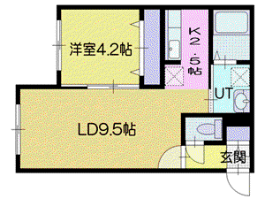 HOUSE OF MARQUIS 11(1LDK/2階)の間取り写真