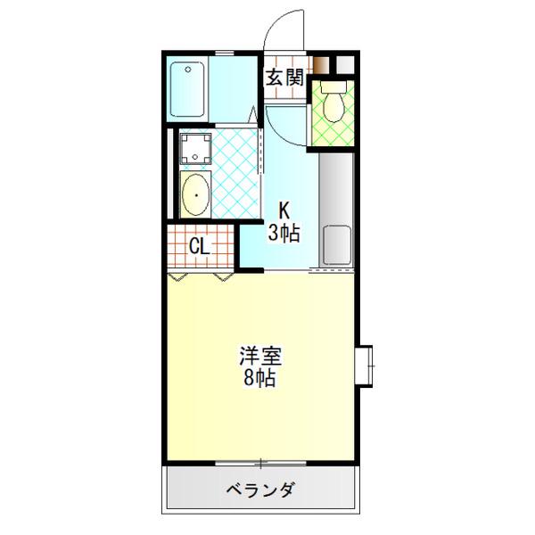 センチュリーハイム(1K/1階)の間取り写真
