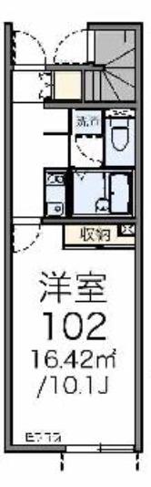 レオネクスト千代(1K/1階)の間取り写真
