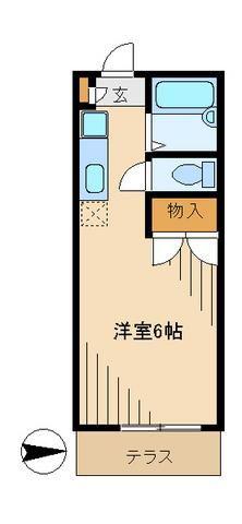 ブルーベル南大沢(ワンルーム/2階)の間取り写真
