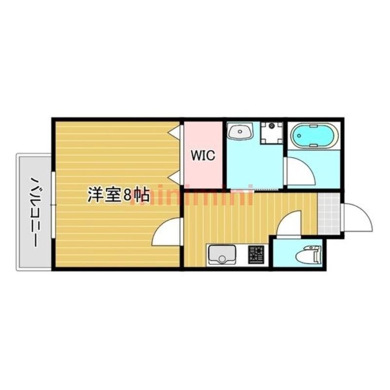 OAK中穂積(1K/1階)の間取り写真