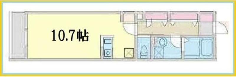 スリーアイランド(ワンルーム/2階)の間取り写真