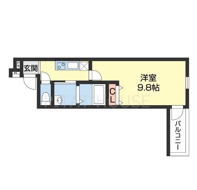 フジパレス新通II番館(1K/2階)の間取り写真