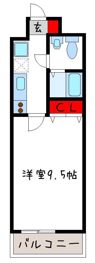 JINO平野(1K/7階)の間取り写真