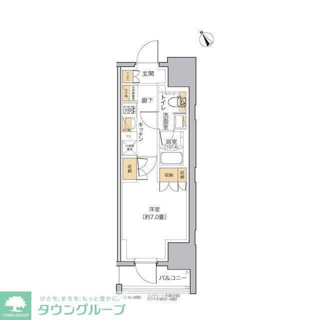 リビオメゾン田端(1K/2階)の間取り写真