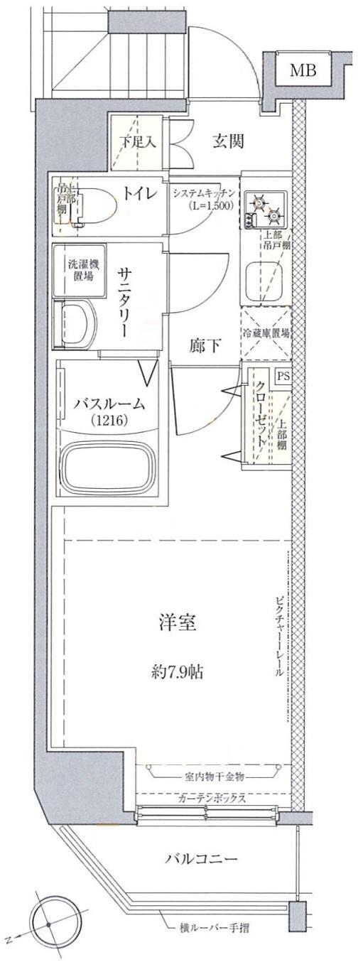 クレヴィスタ中板橋(1K/8階)の間取り写真