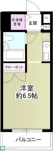 メゾン市川(ワンルーム/2階)の間取り写真