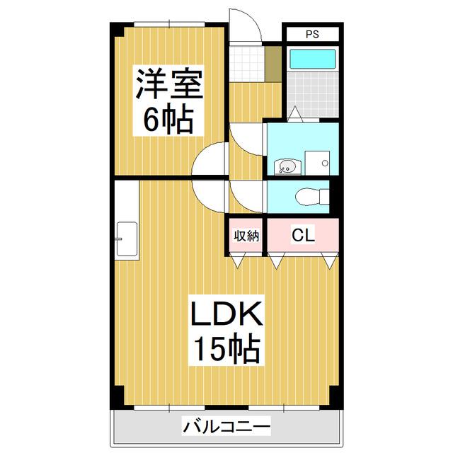 FINE OASIS AMYY(1LDK/3階)の間取り写真