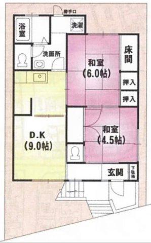 JACKY S HOUSE(2DK/1階)の間取り写真