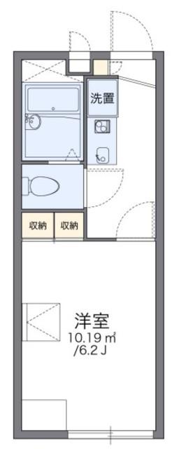 レオパレスE′Z(1K/1階)の間取り写真