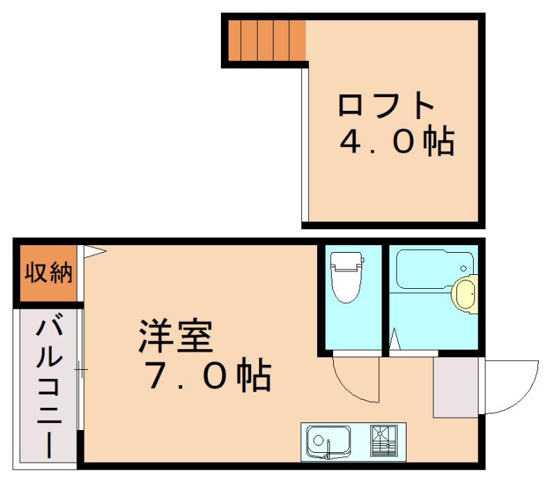 メゾン・S・井尻(ワンルーム/1階)の間取り写真