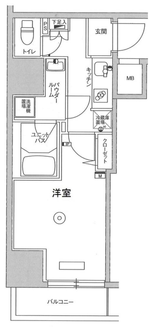 スカイコート板橋本町II(1K/6階)の間取り写真