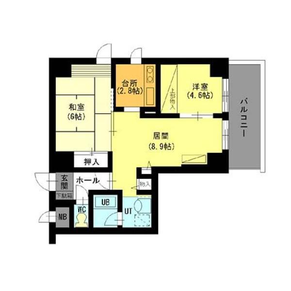 藤井ビルN40(2LDK/3階)の間取り写真
