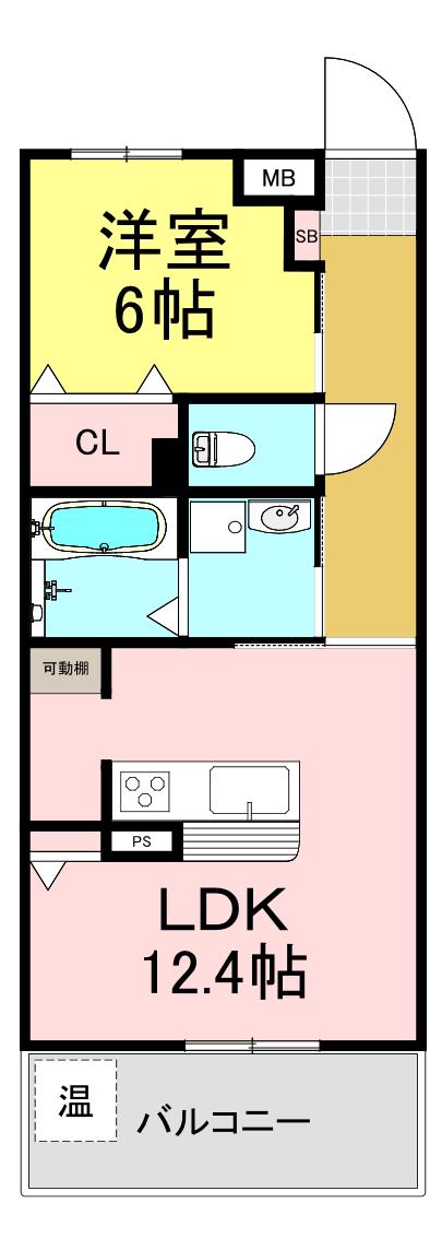 STORYマンション新神田(1LDK/2階)の間取り写真