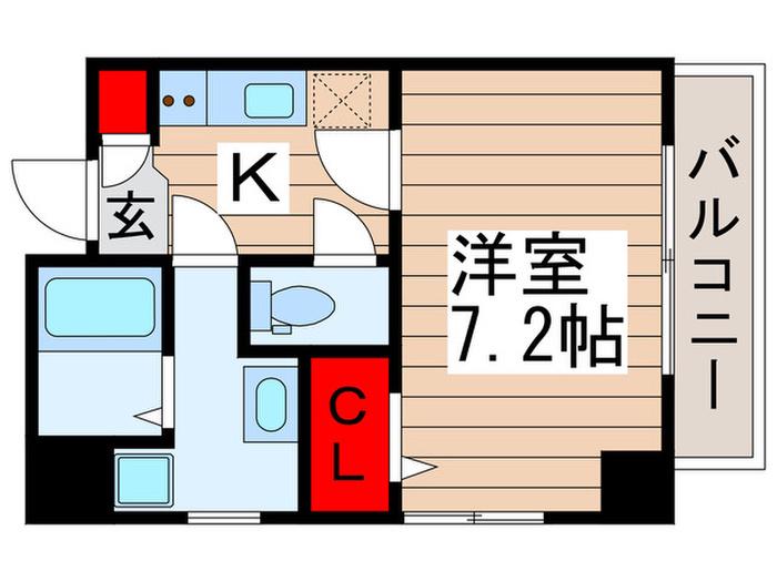 新鎌スカイタワー(1K/4階)の間取り写真