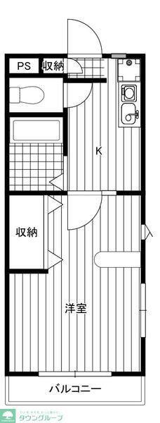 リバティハイツV(1K/3階)の間取り写真