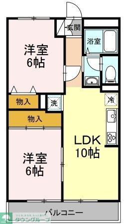 メゾンエオニア(2LDK/2階)の間取り写真