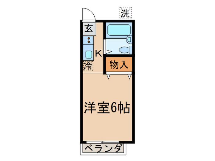 シャングリラアネックス(1K/2階)の間取り写真