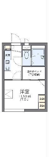 レオパレスミモザ(1K/2階)の間取り写真