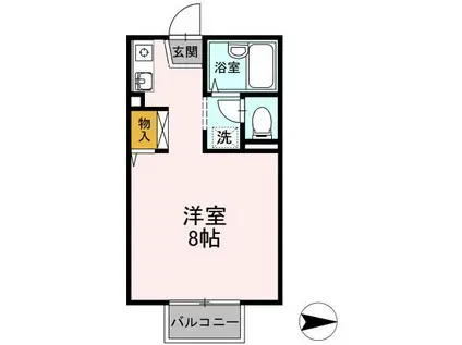 マメゾン津島福居(ワンルーム/2階)の間取り写真