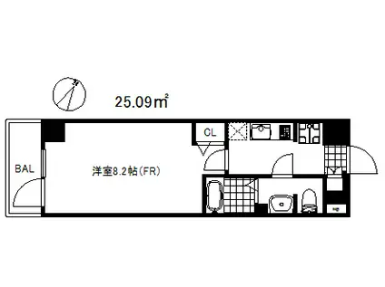 アドバンス神戸グルーブ2(1K/7階)の間取り写真