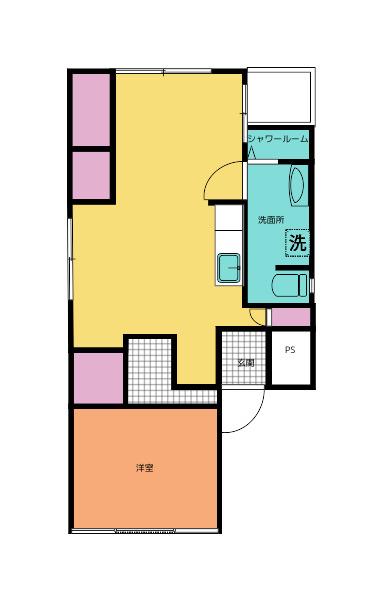 MARU BLD(1LDK/3階)の間取り写真